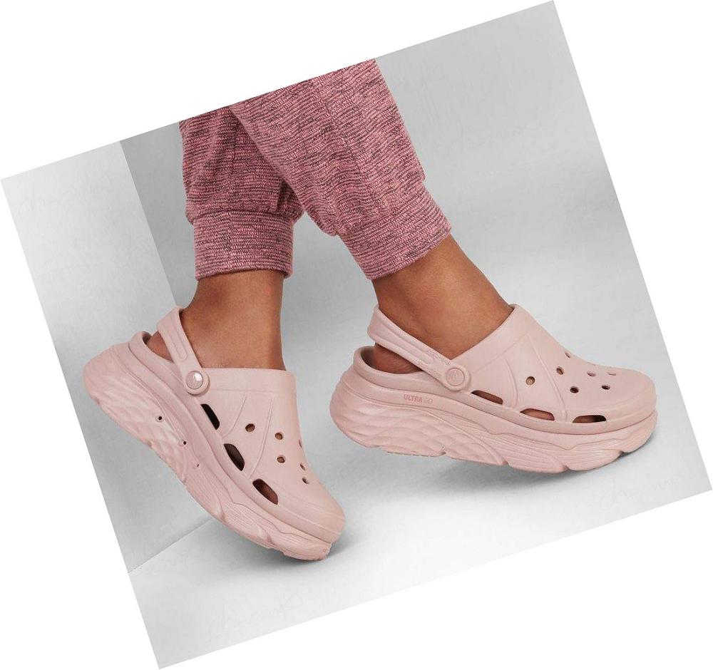 Zapatillas Sin Cordones Skechers Foamies: Max Cushioning - High Tide Mujer Rosas | I021A_AR