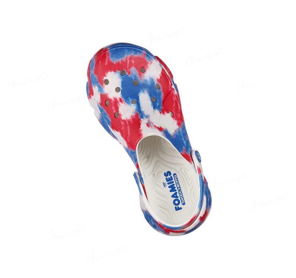 Zapatillas Sin Cordones Skechers Foamies: Max Cushioning - Miss Liberty Mujer Blancas Azul Marino | I096W_AR