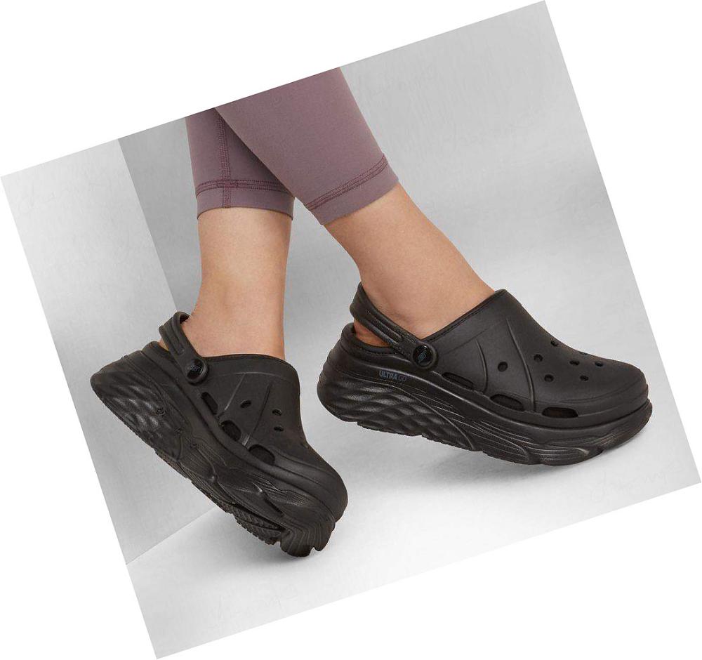 Zapatillas Sin Cordones Skechers Foamies: Max Cushioning Forro - Tiger Eye Mujer Negras | I0A6L_AR