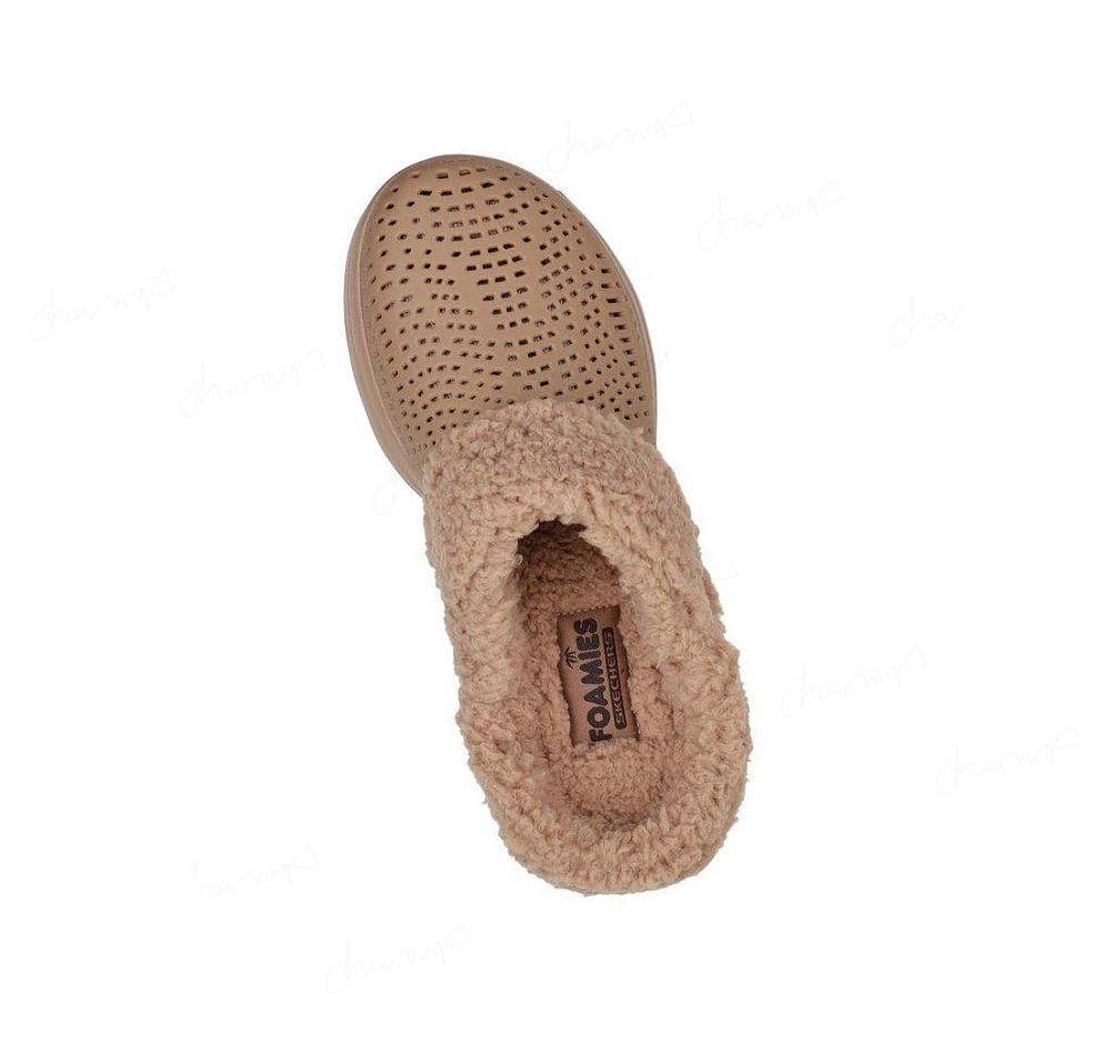 Zapatillas Sin Cordones Skechers Foamies: GO WALK 5 Forro - Relax Mujer Marrones | I296B_AR