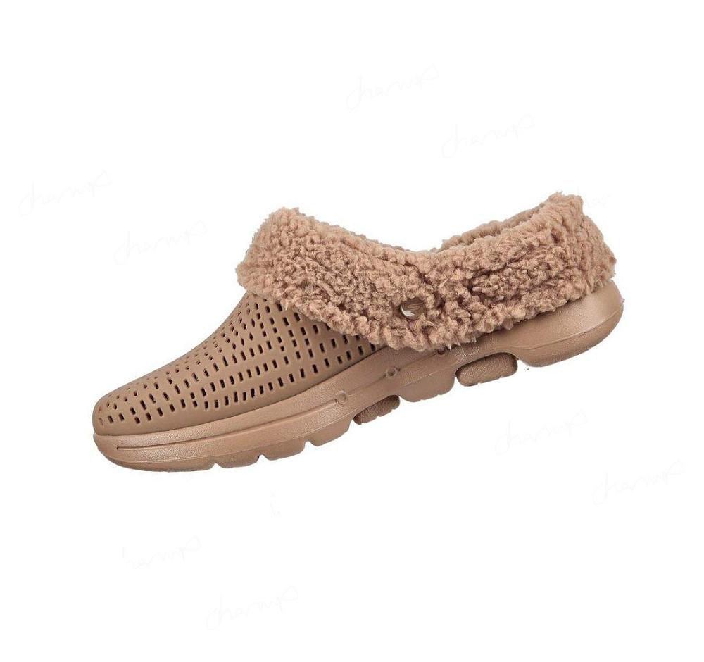 Zapatillas Sin Cordones Skechers Foamies: GO WALK 5 Forro - Relax Mujer Marrones | I296B_AR