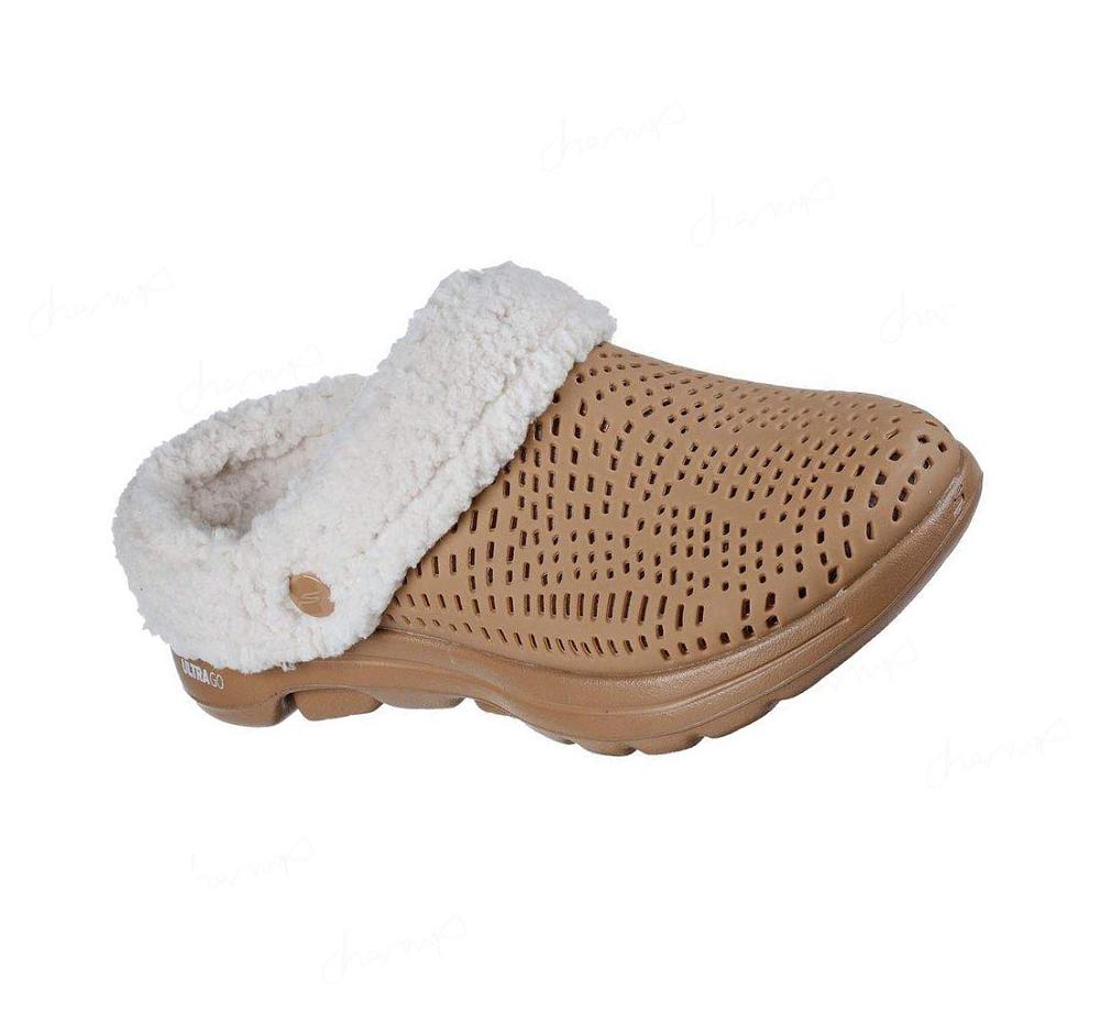 Zapatillas Sin Cordones Skechers Foamies: GO WALK 5 Forro - Relax Mujer Marrones | I296B_AR