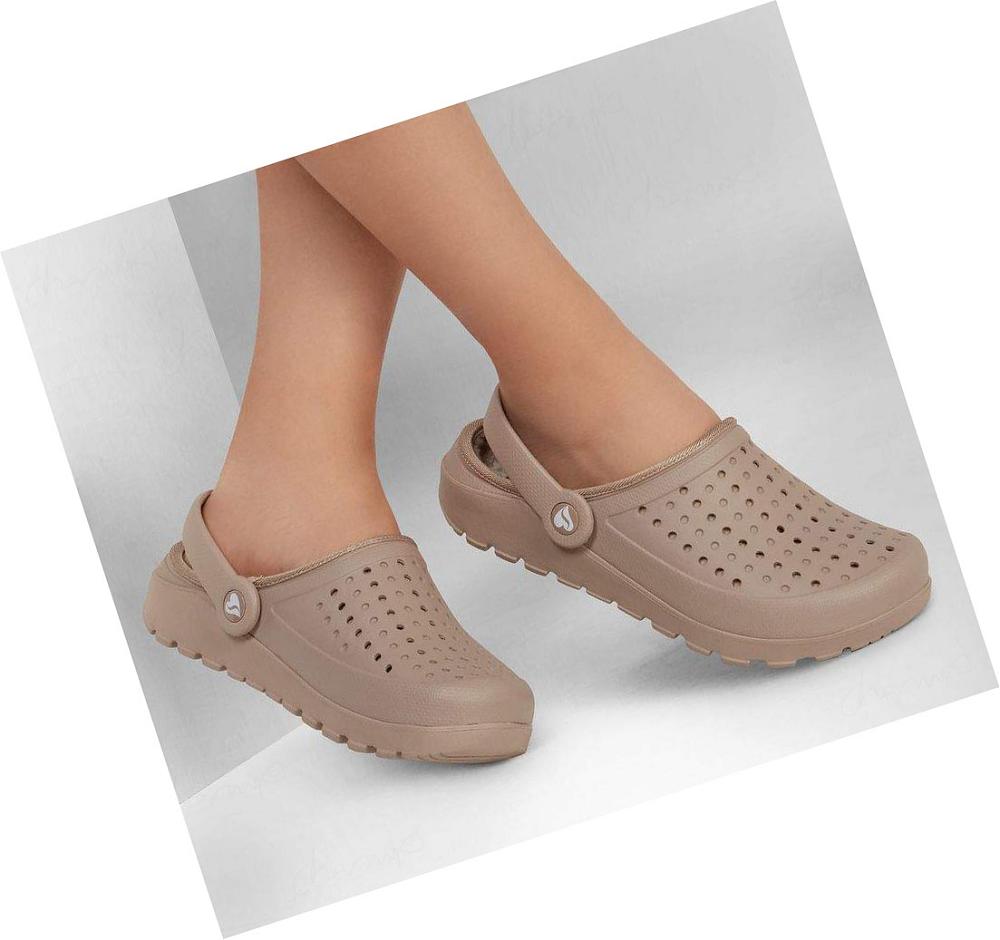 Zapatillas Sin Cordones Skechers Foamies: Footsteps Mujer Gris Marrones | I3A6R_AR