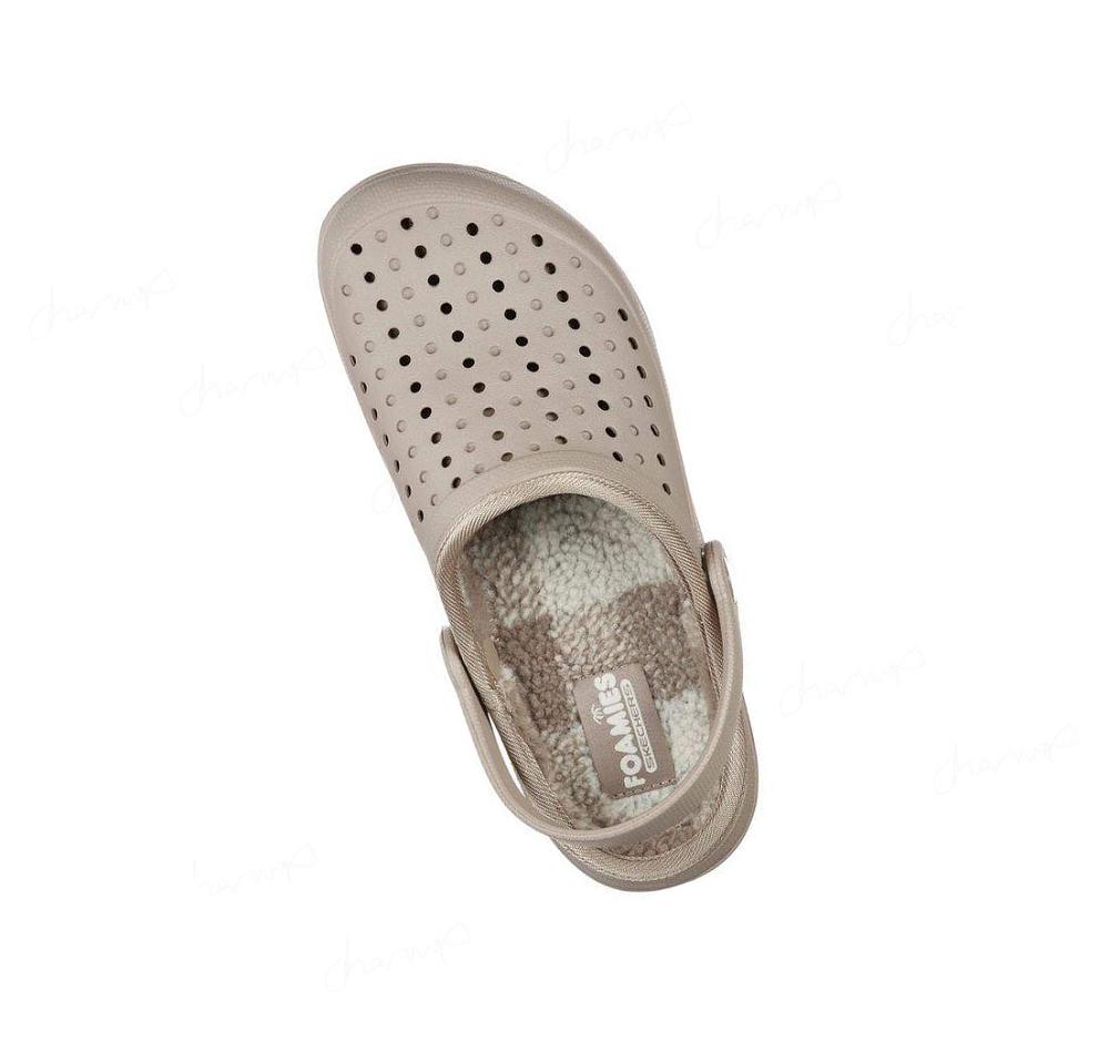 Zapatillas Sin Cordones Skechers Foamies: Footsteps Mujer Gris Marrones | I3A6R_AR