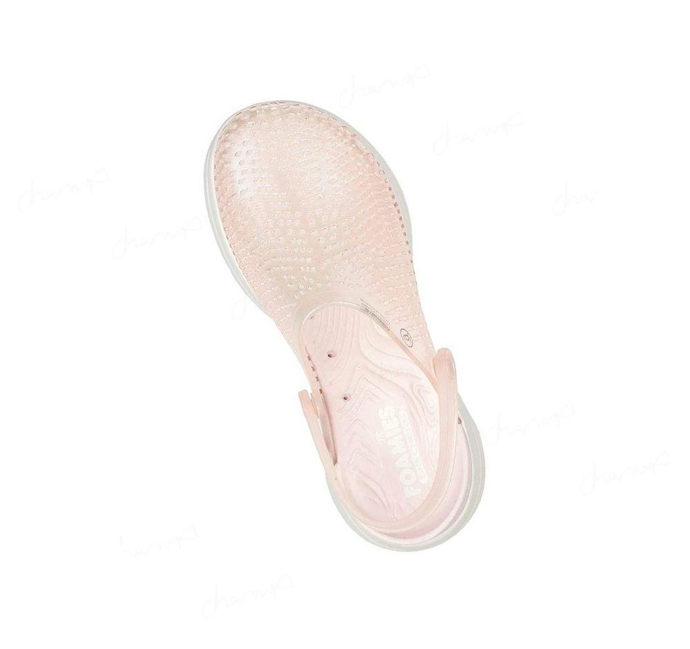 Zapatillas Sin Cordones Skechers Foamies: GO WALK 5 - Glowing Star Mujer Rosas Claro | I621X_AR