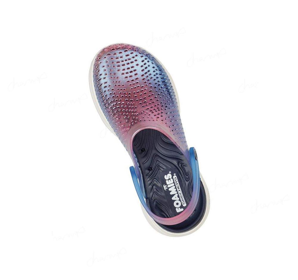 Zapatillas Sin Cordones Skechers Foamies: GO WALK 5 - Glowing Star Mujer Azul Marino Multicolor | I6A6L_AR