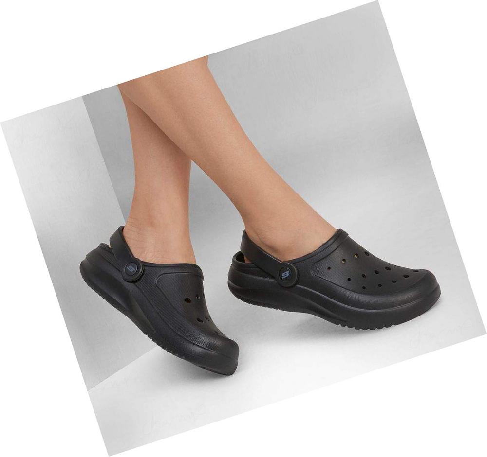 Zapatillas Sin Cordones Skechers Foamies: Summer Chill Mujer Negras | I896A_AR