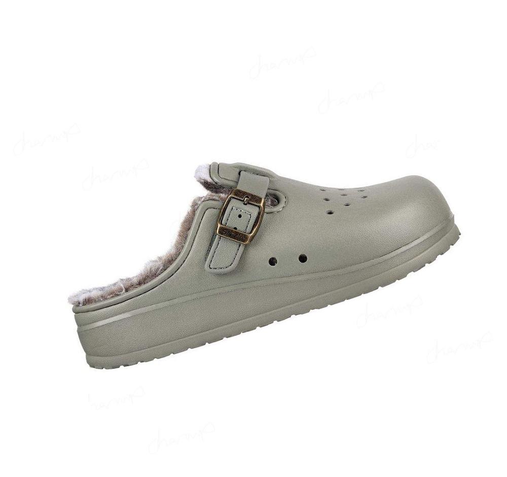 Zapatillas Sin Cordones Skechers Foamies: Cali Breeze 2.0 Forro - Cozy Chic Mujer Verde Oliva | I9A6B_AR