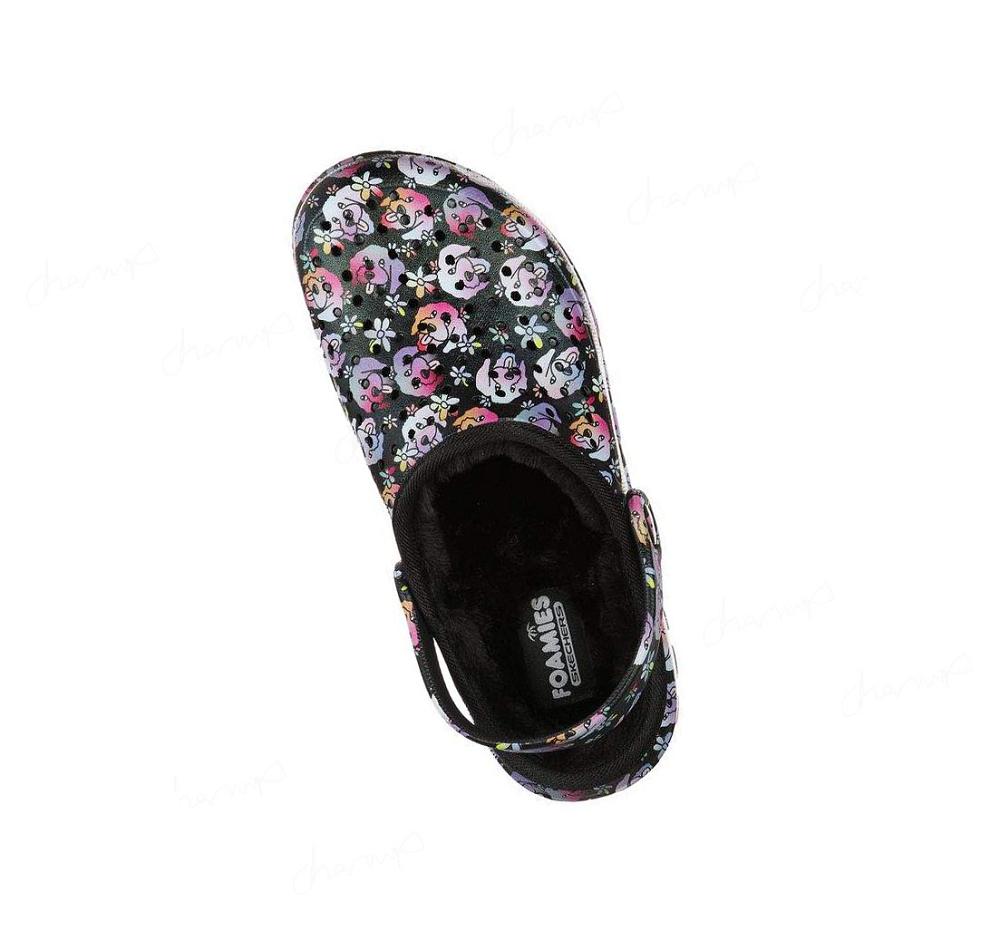 Zapatillas Sin Cordones Skechers Foamies: Footsteps - Chill Summer Mujer Negras Multicolor | IA21D_AR