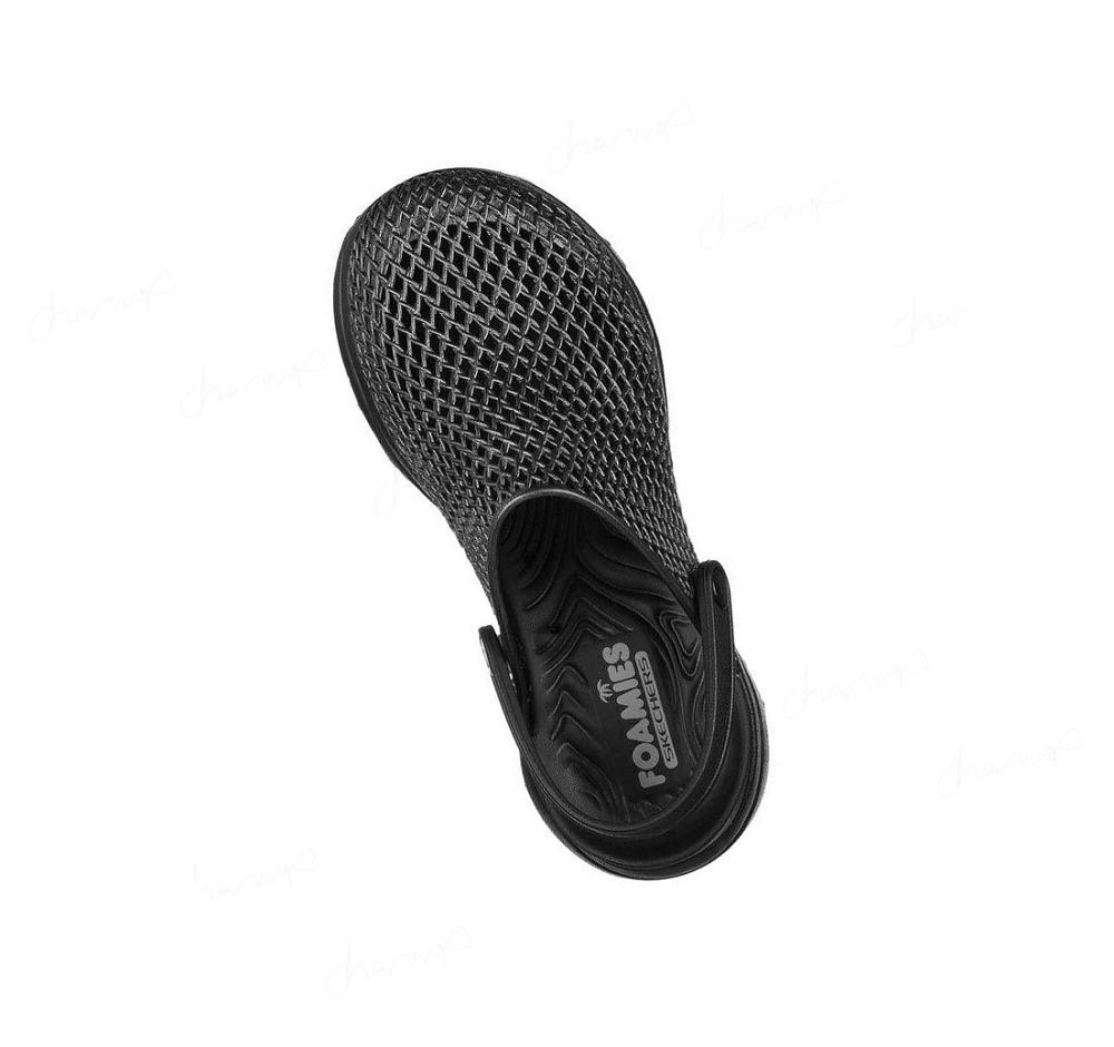 Zapatillas Sin Cordones Skechers Foamies: GOwalk 5 - Sea Scape Mujer Negras | IA96L_AR