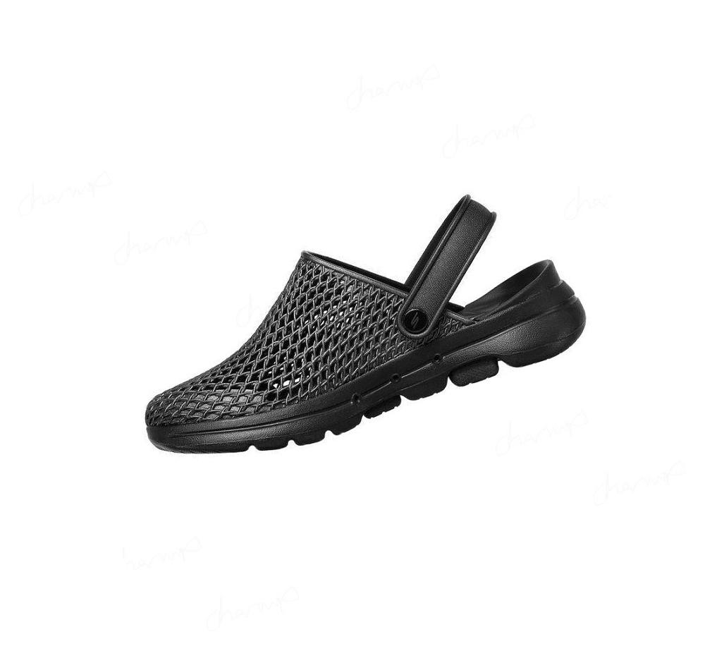 Zapatillas Sin Cordones Skechers Foamies: GOwalk 5 - Sea Scape Mujer Negras | IA96L_AR