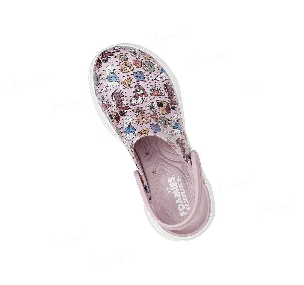 Zapatillas Sin Cordones Skechers Foamies: GO WALK 5 - Pup Life Mujer Lavanda | IT96K_AR