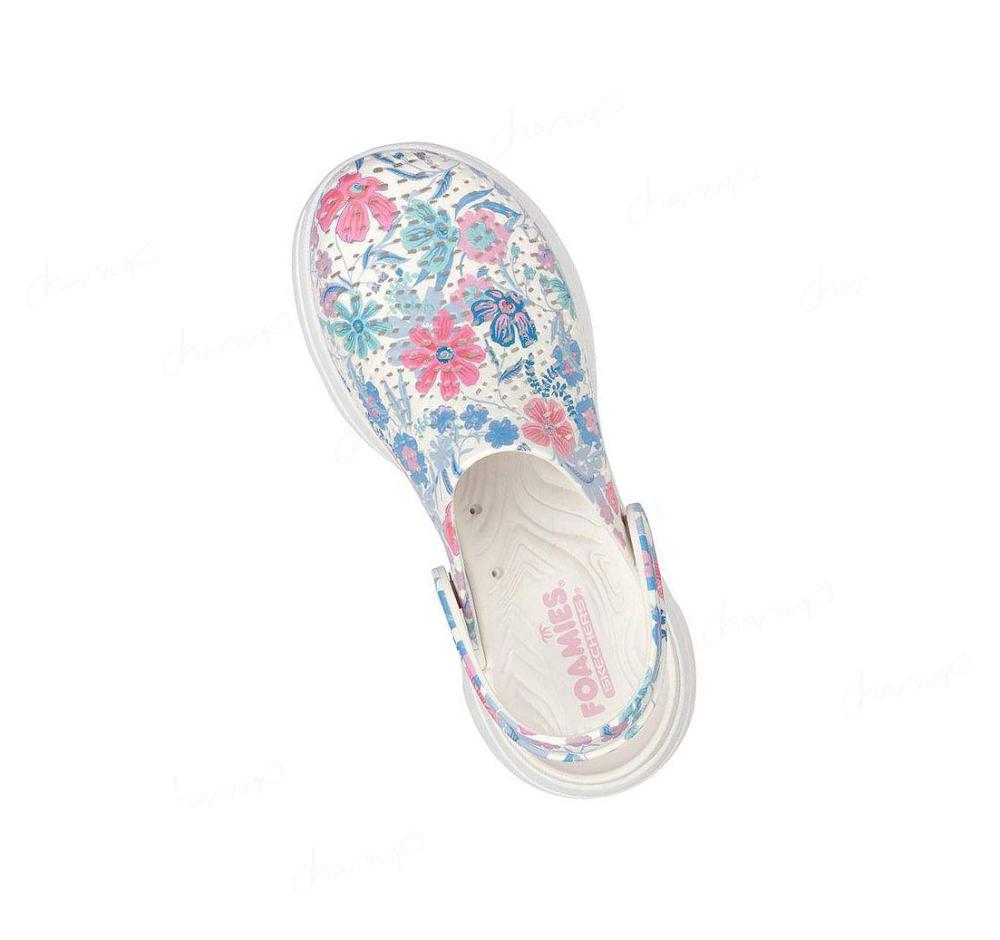 Zapatillas Sin Cordones Skechers Foamies: GOwalk 5 Mujer Blancas Multicolor | ITA6W_AR