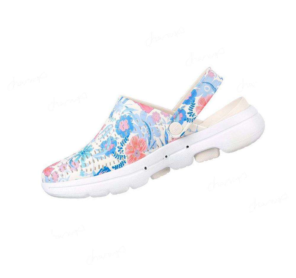 Zapatillas Sin Cordones Skechers Foamies: GOwalk 5 Mujer Blancas Multicolor | ITA6W_AR