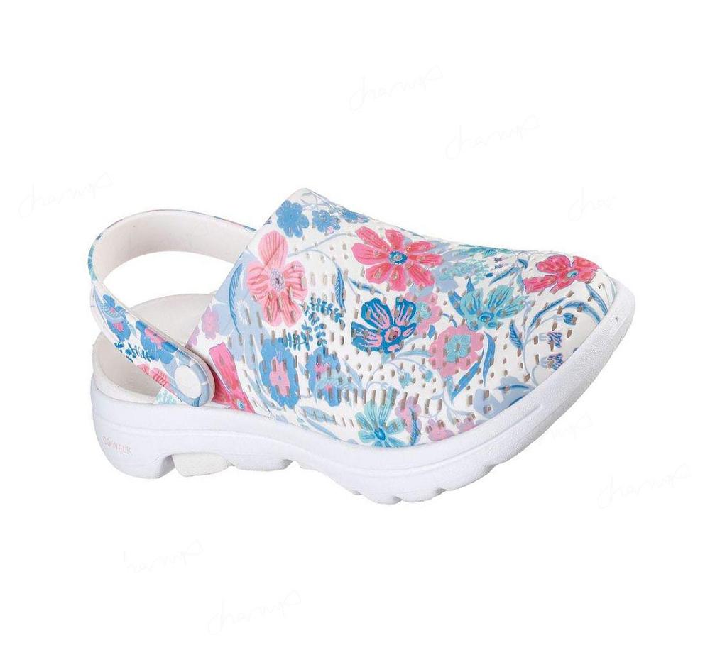 Zapatillas Sin Cordones Skechers Foamies: GOwalk 5 Mujer Blancas Multicolor | ITA6W_AR