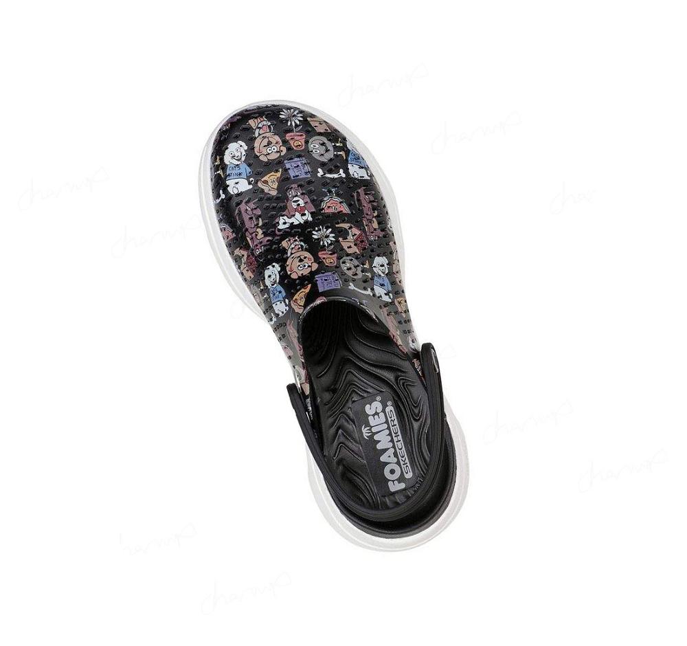 Zapatillas Sin Cordones Skechers Foamies: GO WALK 5 - Pup Life Mujer Negras | ITT1P_AR