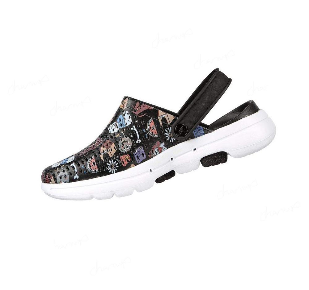 Zapatillas Sin Cordones Skechers Foamies: GO WALK 5 - Pup Life Mujer Negras | ITT1P_AR