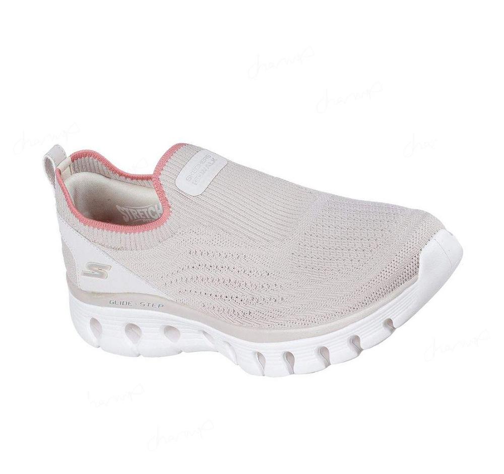 Zapatillas Sin Cordones Skechers GO WALK Glide-Step Flex - Dazzling Joy Mujer Gris Marrones Rosas | A938A_AR