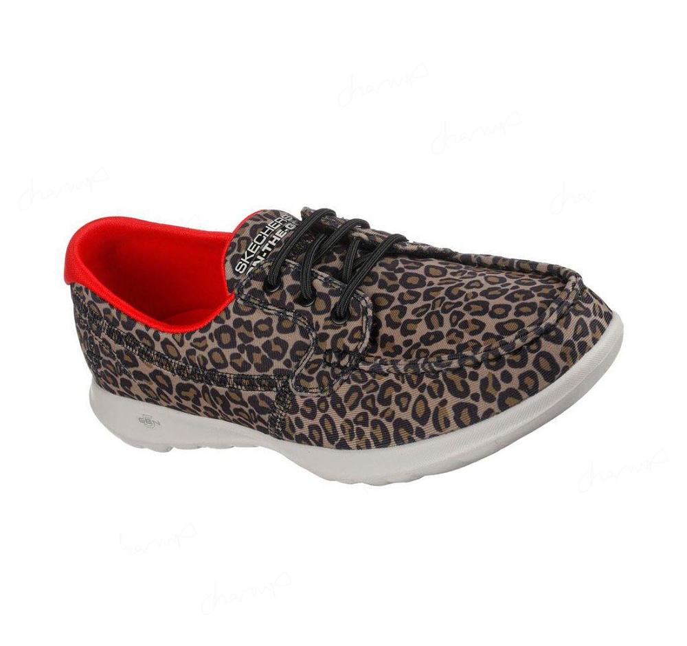 Zapatillas Sin Cordones Skechers GO WALK Lite - So Purrty Mujer Leopardo | I813E_AR