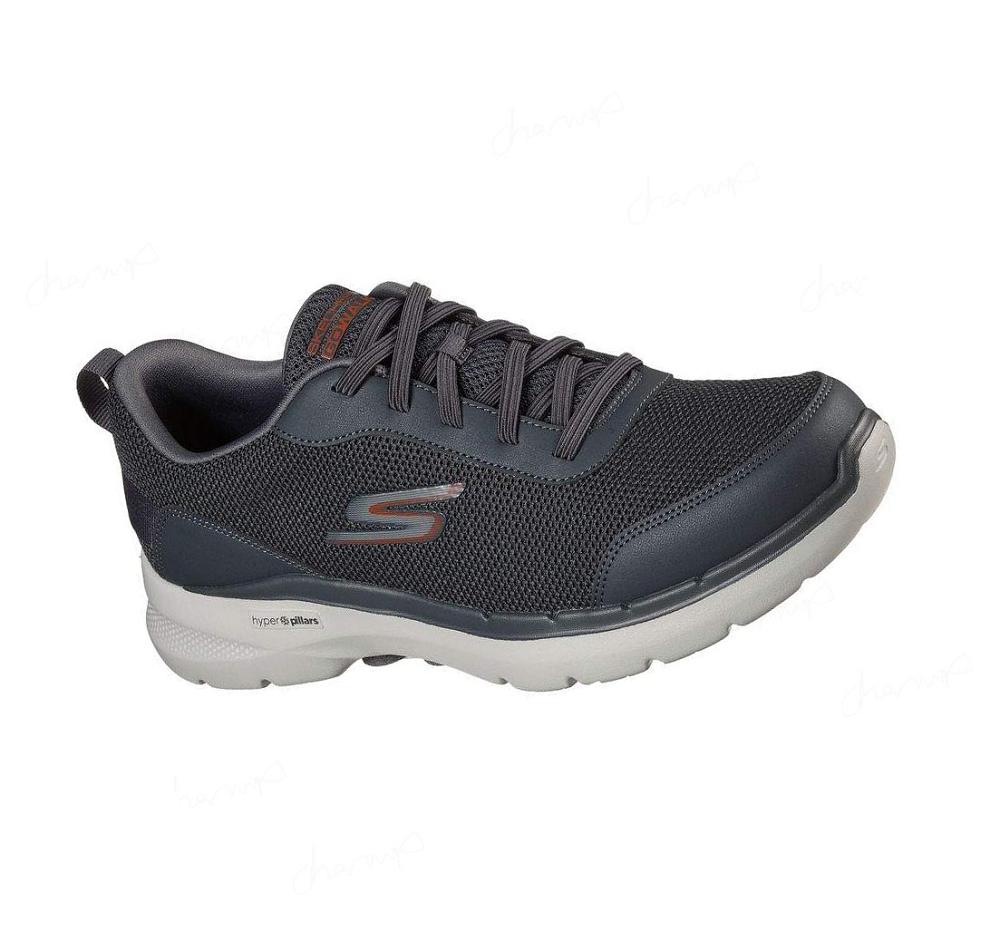 Zapatillas Sin Cordones Skechers GOwalk 6 - Bold Knight Hombre Gris | 560TD_AR