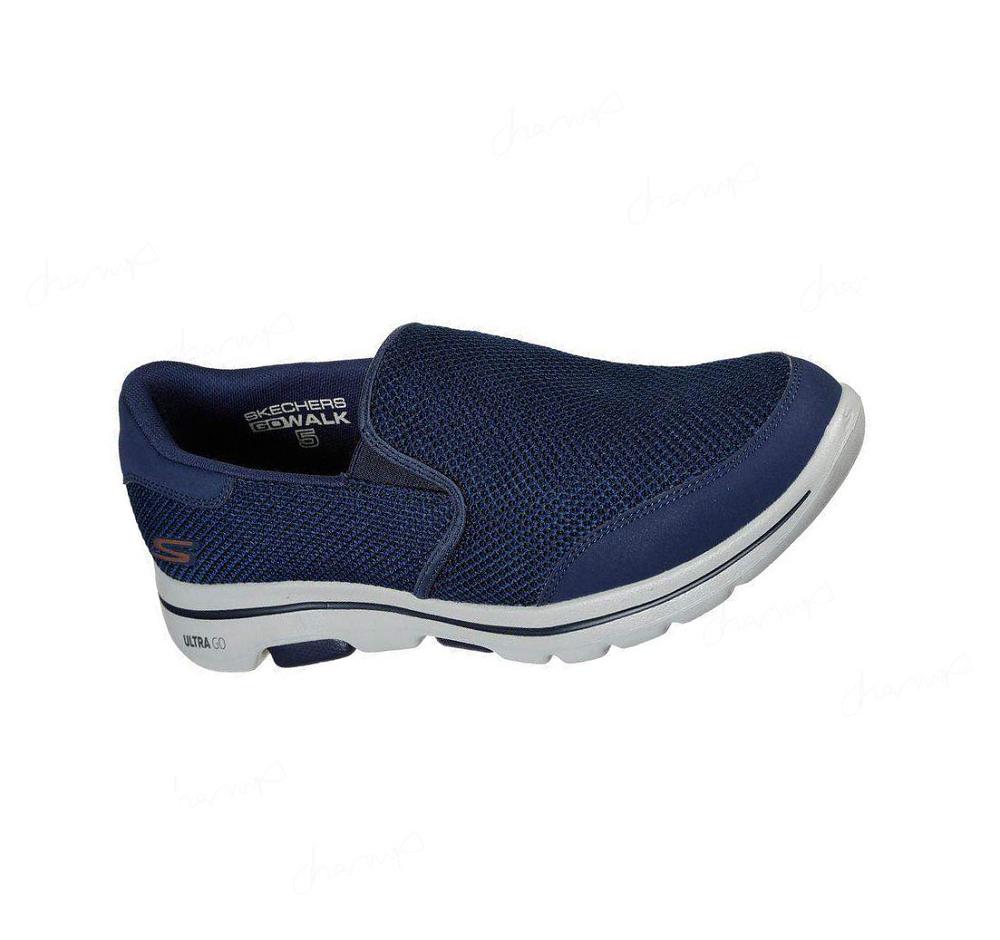 Zapatillas Sin Cordones Skechers GOwalk 5 - Beeline Hombre Azul Marino | TAT58_AR