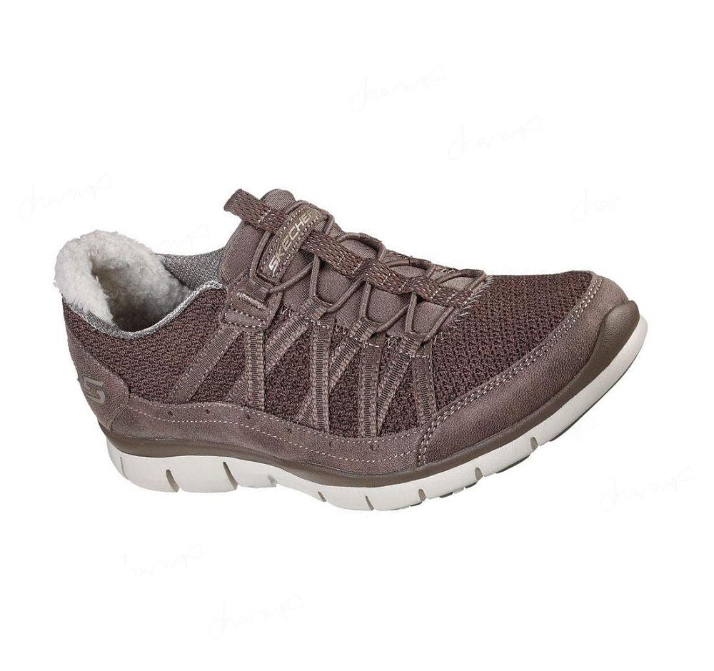 Zapatillas Sin Cordones Skechers Gratis - Tender Care Mujer Marrones | 61993_AR