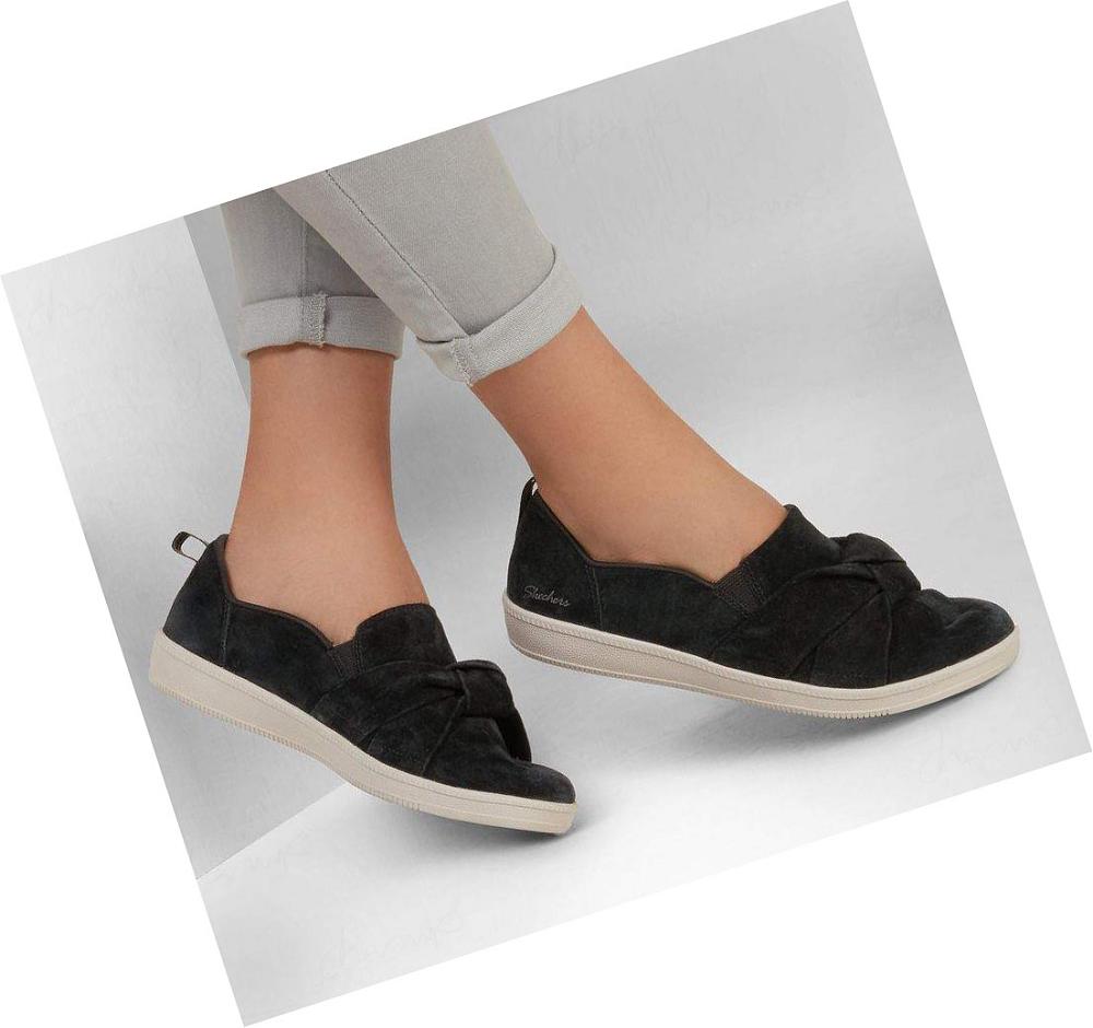 Zapatillas Sin Cordones Skechers Madison Ave - Kid You Knot Mujer Negras Blancas | 622AS_AR