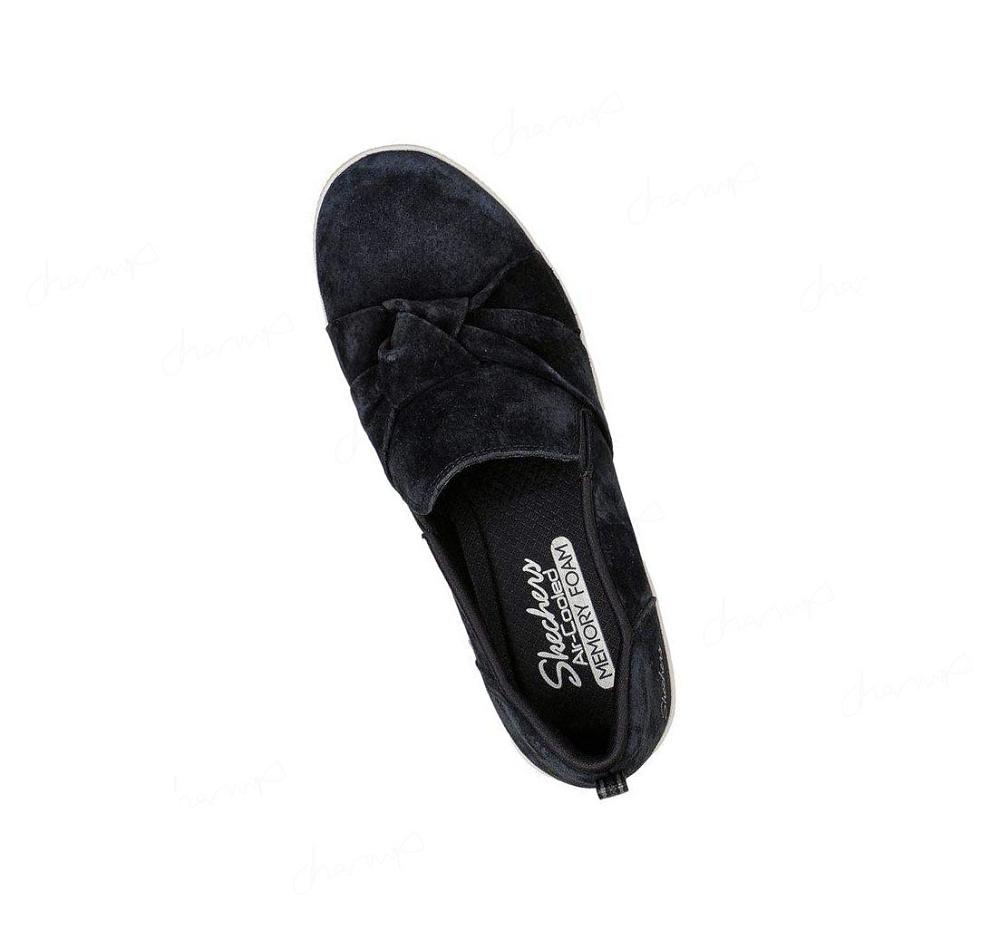 Zapatillas Sin Cordones Skechers Madison Ave - Kid You Knot Mujer Negras Blancas | 622AS_AR