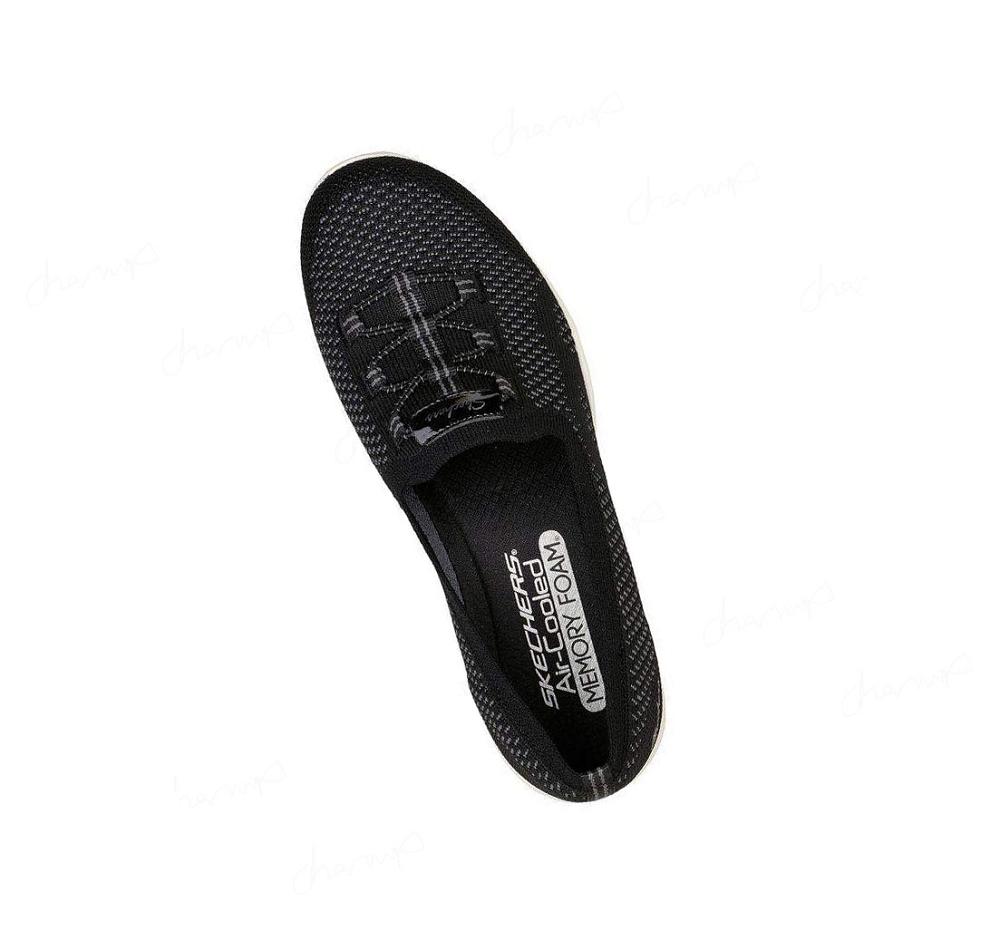 Zapatillas Sin Cordones Skechers Newbury St - Be Adventurous Mujer Negras Blancas | A188W_AR