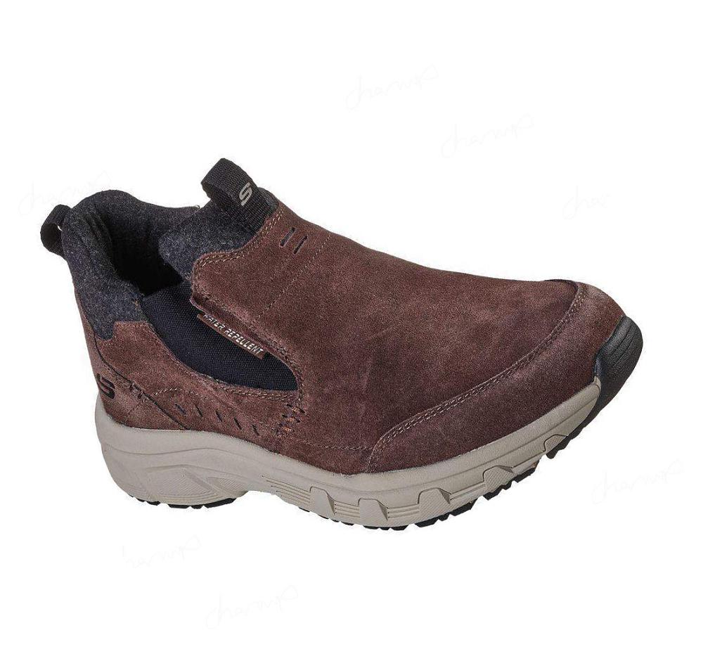 Zapatillas Sin Cordones Skechers Oak Canyon - Bombarder Hombre Chocolate Negras | 68258_AR