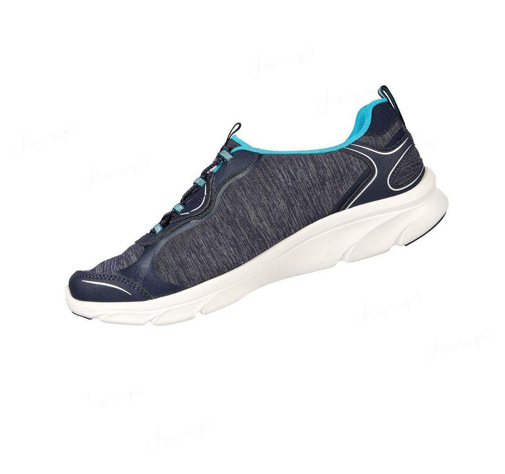 Zapatillas Sin Cordones Skechers Relaxed Fit: D'Lux Comodidad - Sunny Oasis Mujer Azul Marino | 3088R_AR