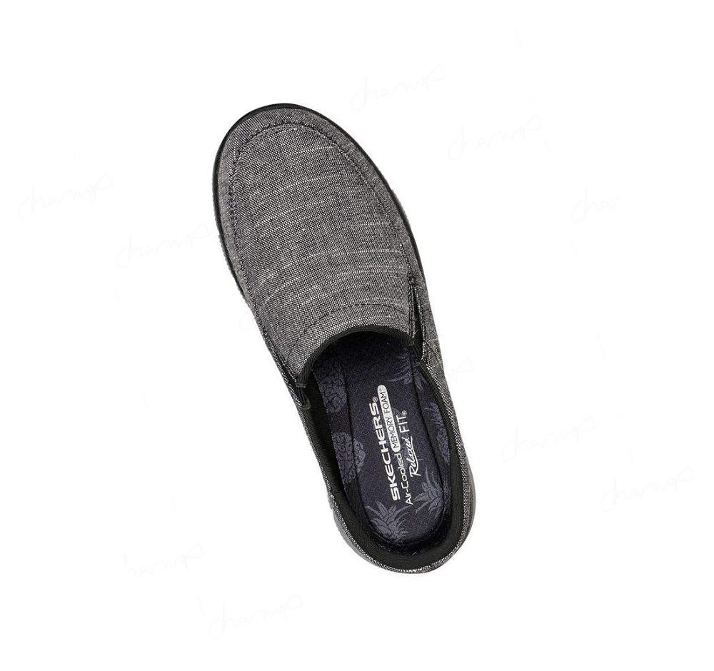 Zapatillas Sin Cordones Skechers Relaxed Fit: Easy Going - Shore-Things Mujer Negras | 3113E_AR