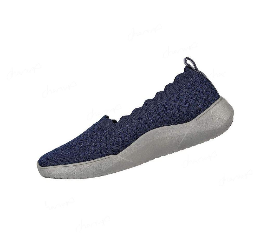 Zapatillas Sin Cordones Skechers Relaxed Fit: Seager Cup - Casuales Convo Mujer Azul Marino | 36A9X_AR