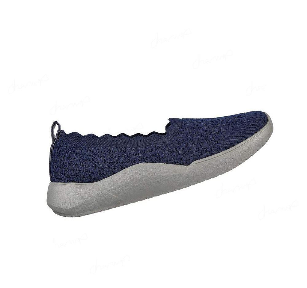 Zapatillas Sin Cordones Skechers Relaxed Fit: Seager Cup - Casuales Convo Mujer Azul Marino | 36A9X_AR