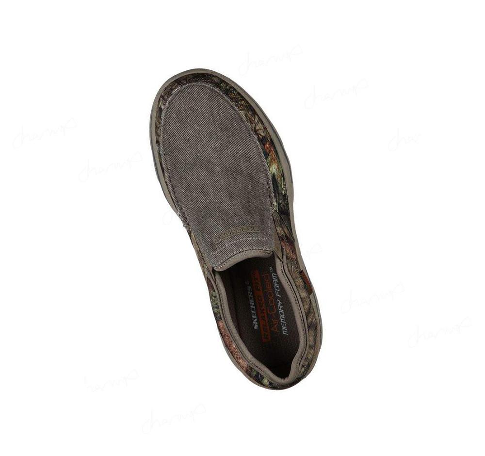 Zapatillas Sin Cordones Skechers Relaxed Fit: Creston - Moseco Hombre Marrones | 5193E_AR