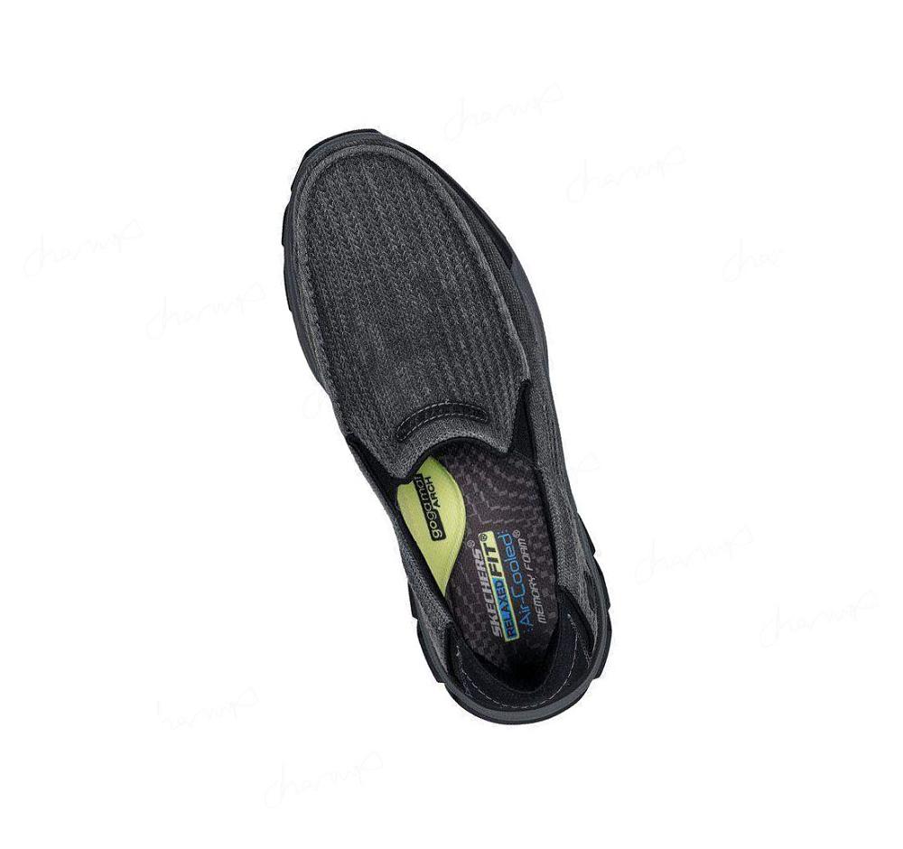 Zapatillas Sin Cordones Skechers Relaxed Fit: Respected - Vernon Hombre Negras | 520TA_AR