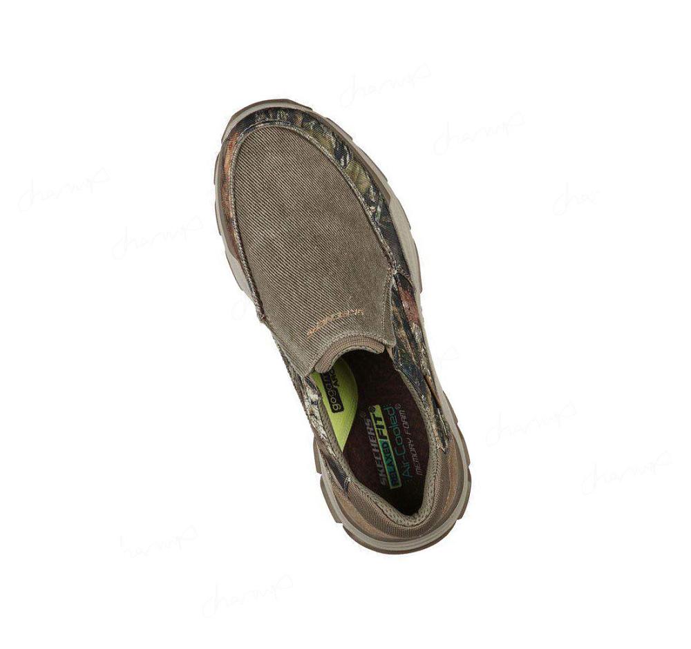 Zapatillas Sin Cordones Skechers Relaxed Fit: Respected - Vergo Hombre Marrones | 52185_AR