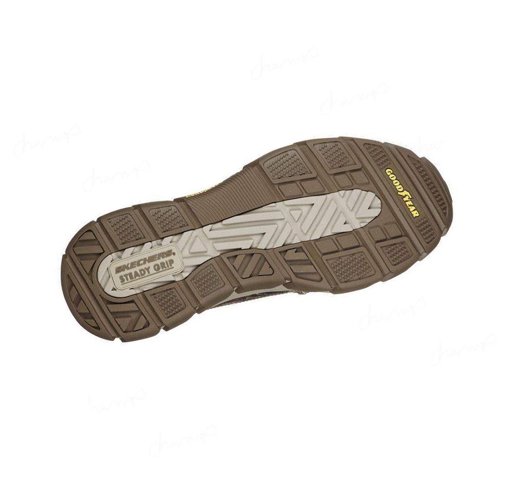 Zapatillas Sin Cordones Skechers Relaxed Fit: Respected - Vergo Hombre Marrones | 52185_AR