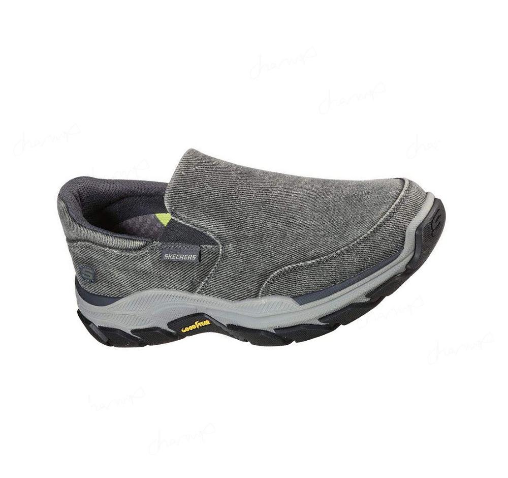 Zapatillas Sin Cordones Skechers Relaxed Fit: Respected - Fallston Hombre Gris | 5232L_AR