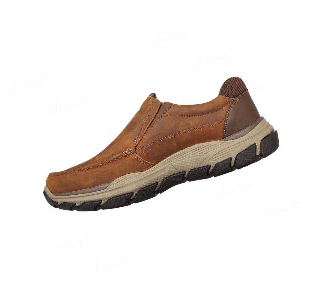 Zapatillas Sin Cordones Skechers Relaxed Fit: Respected - Catel Hombre Marrones | 5293B_AR