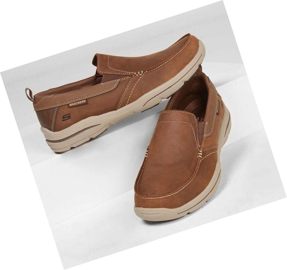 Zapatillas Sin Cordones Skechers Relaxed Fit: Harper - Forde Hombre Marrones | 5332K_AR