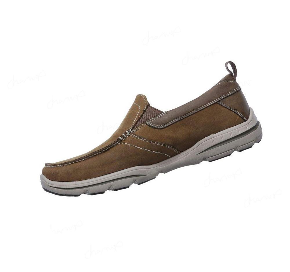 Zapatillas Sin Cordones Skechers Relaxed Fit: Harper - Forde Hombre Marrones | 5332K_AR