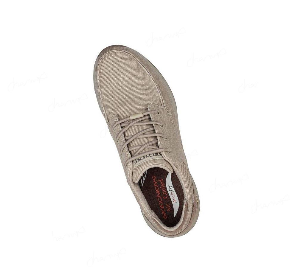 Zapatillas Sin Cordones Skechers Relaxed Fit: Arch Fit Ripple - Poliver Hombre Marrones | 535T0_AR