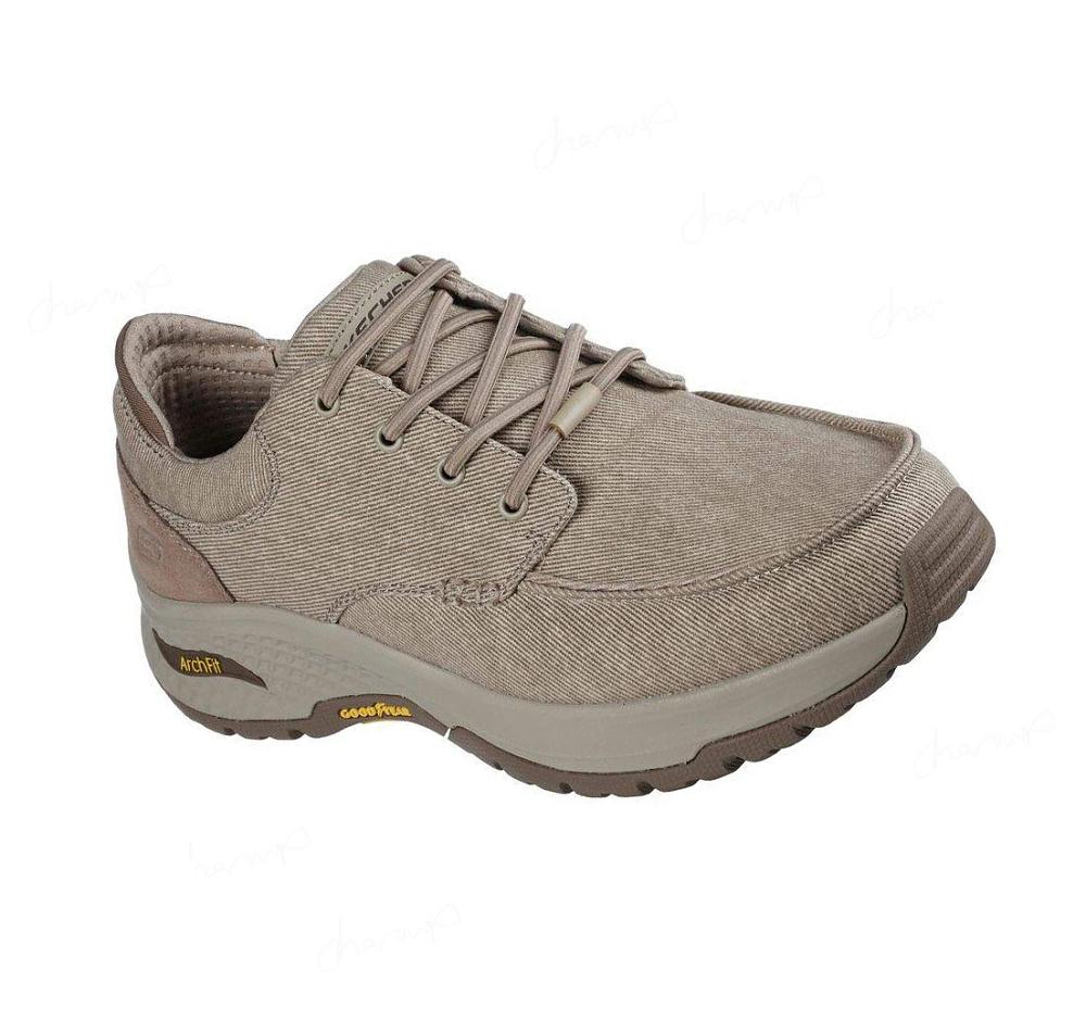 Zapatillas Sin Cordones Skechers Relaxed Fit: Arch Fit Ripple - Poliver Hombre Marrones | 535T0_AR