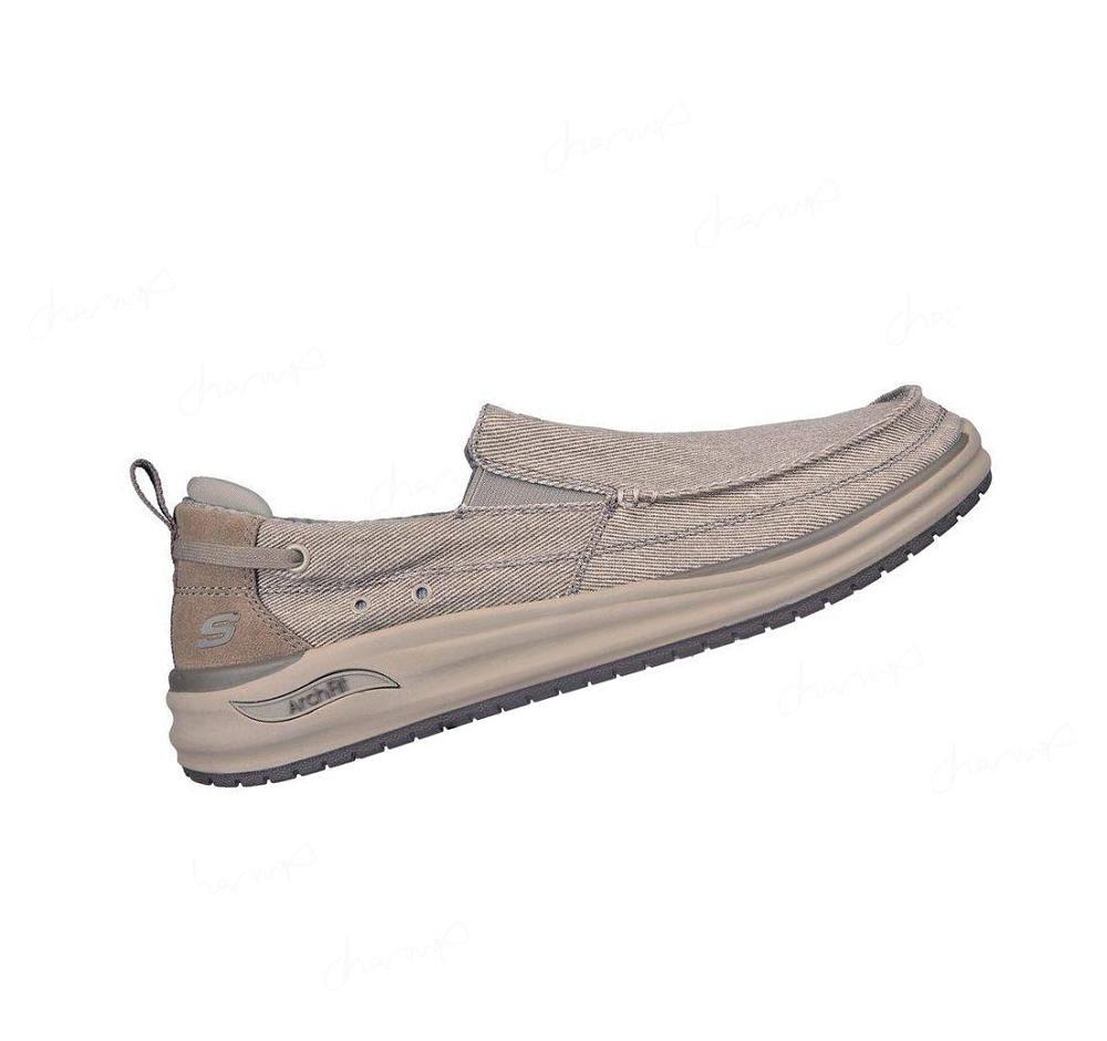 Zapatillas Sin Cordones Skechers Relaxed Fit: Arch Fit Melo - Port Bow Hombre Marrones | 53680_AR