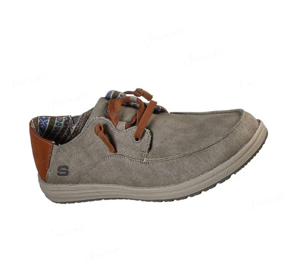 Zapatillas Sin Cordones Skechers Relaxed Fit: Melson - Planon Hombre Marrones | 5532R_AR