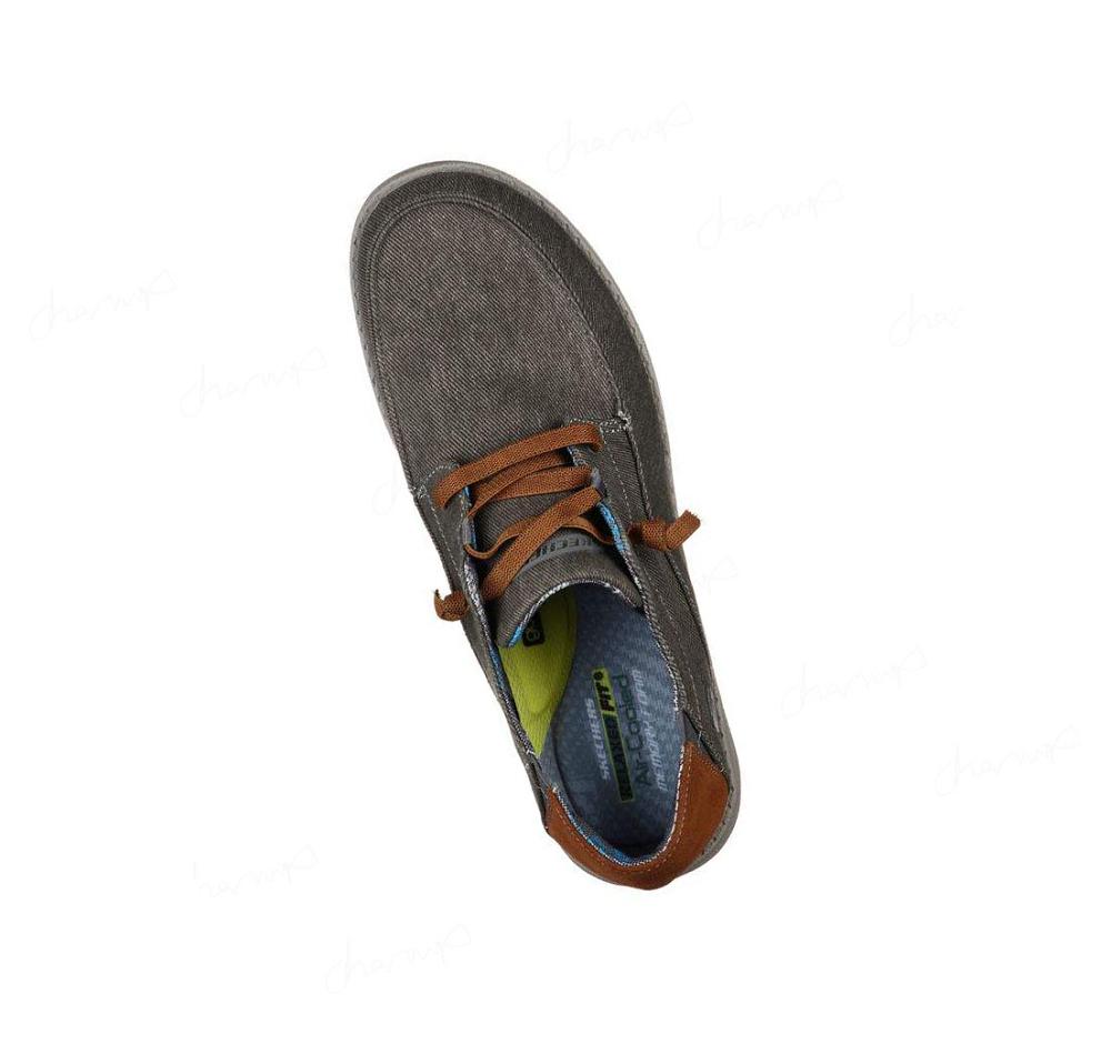 Zapatillas Sin Cordones Skechers Relaxed Fit: Melson - Planon Hombre Gris | 555TE_AR