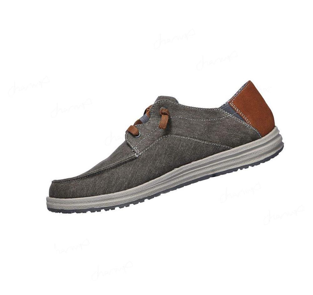 Zapatillas Sin Cordones Skechers Relaxed Fit: Melson - Planon Hombre Gris | 555TE_AR