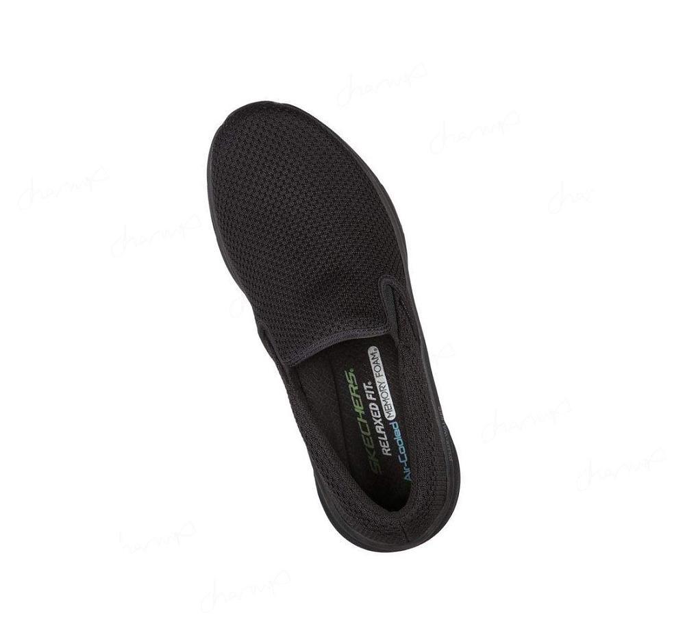 Zapatillas Sin Cordones Skechers Relaxed Fit: D'Lux Walker - Murlino Hombre Negras | 5593P_AR