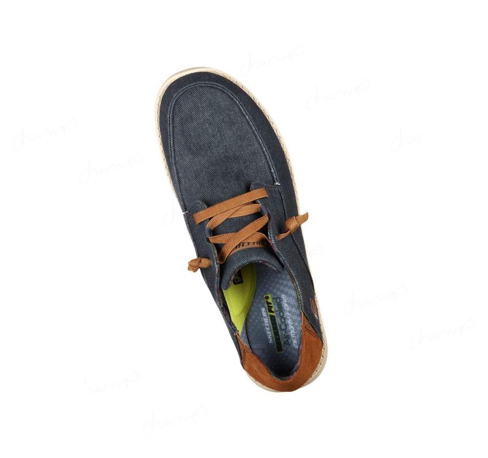 Zapatillas Sin Cordones Skechers Relaxed Fit: Melson - Planon Hombre Azul Marino | 55A30_AR